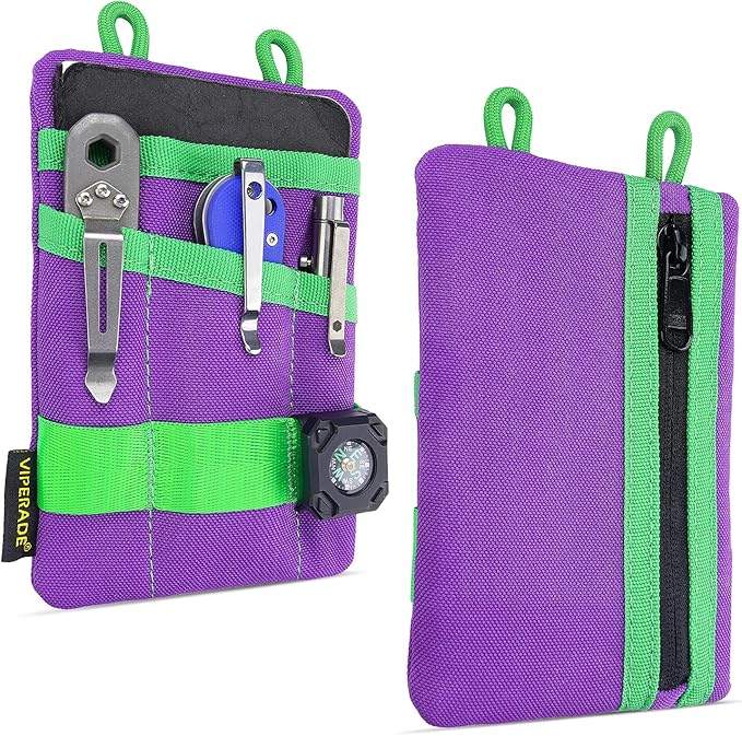 VIPERADE VE1 Pocket Organizer, EDC Pouch for Men, EDC Organizer Storage EDC Gears, Multitool Pocket Pouch Hold Your Flashlight/Pocket Knife, Pen, Notebook