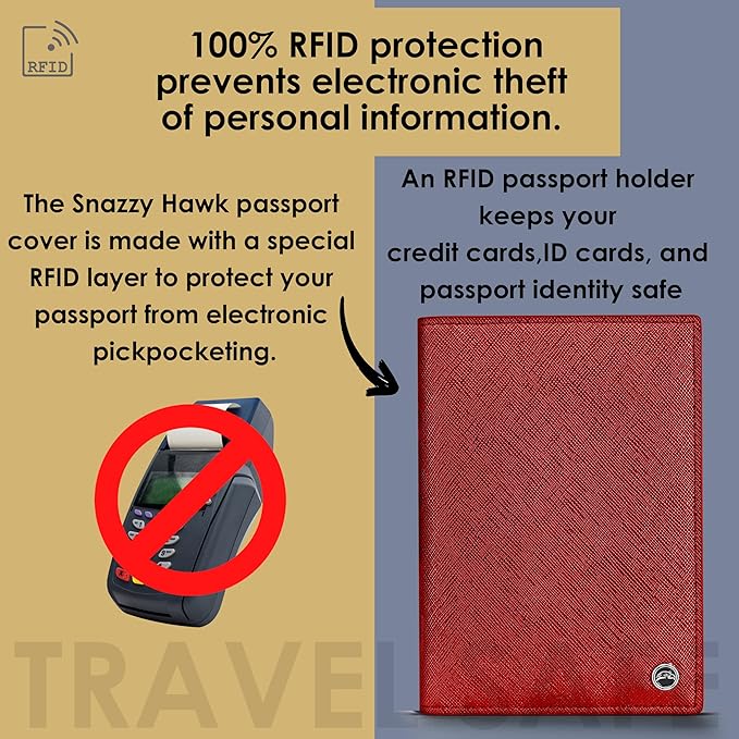 2 Passport Holder - Travel Essentials, RFID Blocking Wallet Credit Card Organiser, Plain Accessories Slim Cover For Men & Women | Travel Essentials, RFID Blocking, Wallet, Accessories, Slim Cover