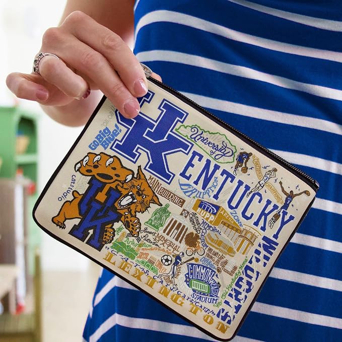 catstudio University of Kentucky Collegiate Zipper Pouch Purse | Holds Your Phone, Coins, Pencils, Makeup, Dog Treats, & Tech Tools