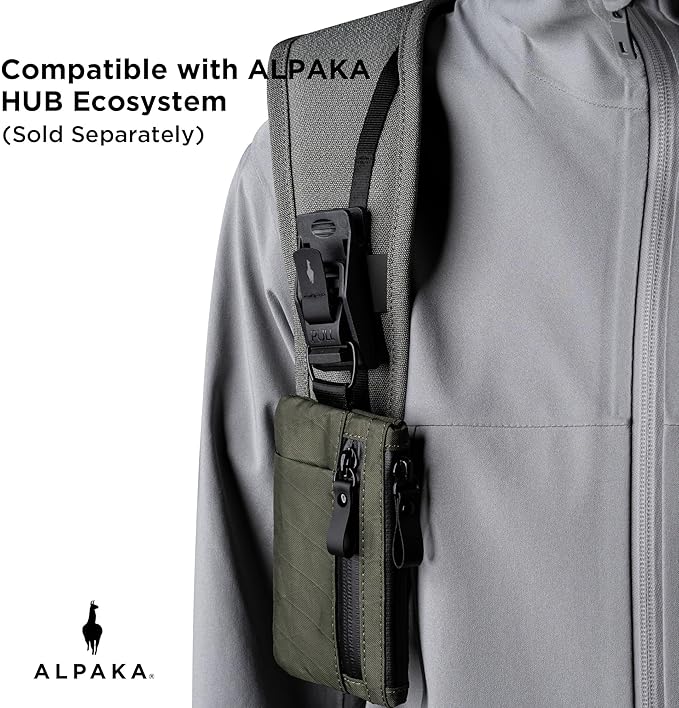 ALPAKA Zip Pouch Pro - Minimalist Zipper Wallet - with RFID Blocking ID Card Holder Wallet with Zipper for Men with Multi-tool Slot