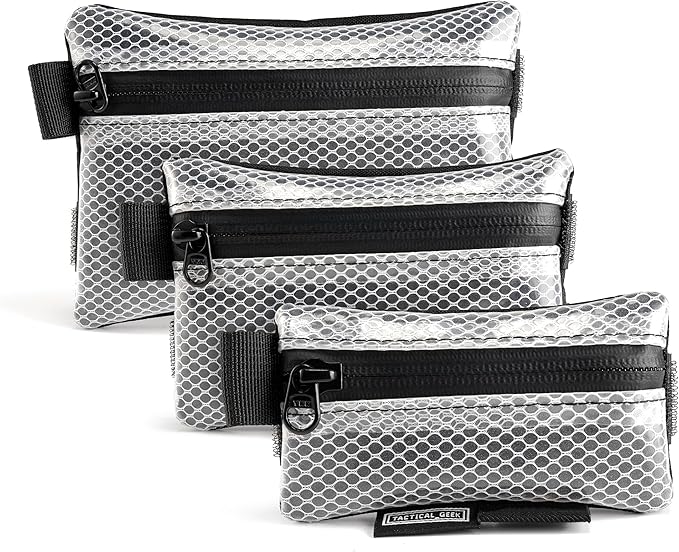 TACTICAL_GEEK Storage A5 EDC Storage Pouch Set, Multi-Purpose Molle EDC Gadget Pouch, Multi-Functional Utility Small Tool Pocket,Luggage Organiser Divider Small Pouch Organizer for Daily Carry (White)