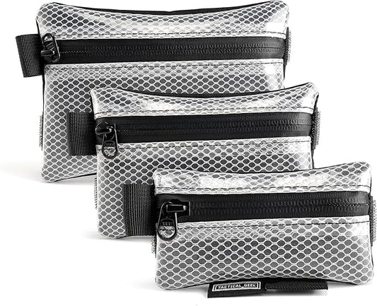 TACTICAL_GEEK Storage A5 EDC Storage Pouch Set, Multi-Purpose Molle EDC Gadget Pouch, Multi-Functional Utility Small Tool Pocket,Luggage Organiser Divider Small Pouch Organizer for Daily Carry (White)