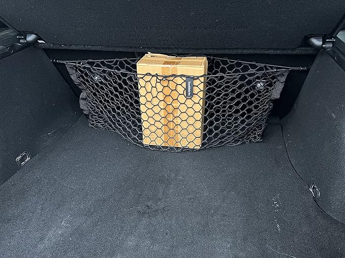 Envelope Style Automotive Elastic Trunk Mesh Cargo Net for KIA Stinger 2018-2024 - Premium Trunk Organizers and Storage - Luggage Net for Sedan - Best Car Organizer for KIA Stinger GT