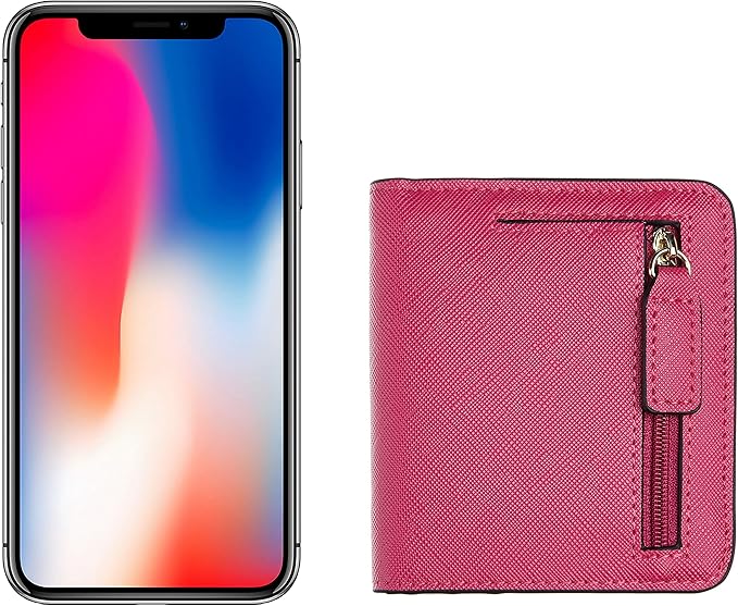 Toughergun Women’s Small Slim Leather Wallet with RFID Protection, Compact Bifold Mini Purse with Clear ID Window