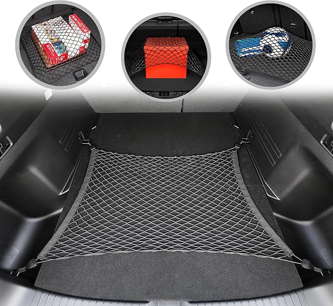 Floor Style Automotive Elastic Trunk Mesh Cargo Net for Mazda CX-50 2023-2025 - Premium Trunk Organizers and Storage - Luggage Net for Crossover - Best Car Organizer for Mazda CX50