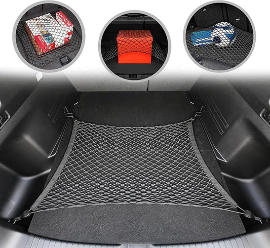 Floor Style Automotive Elastic Trunk Mesh Cargo Net for Mazda CX-50 2023-2025 - Premium Trunk Organizers and Storage - Luggage Net for Crossover - Best Car Organizer for Mazda CX50