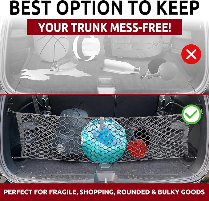 Envelope Automotive Elastic Trunk Mesh Cargo Net for Honda Pilot 2016-2025 - Car Accessories - Premium Trunk Organizer and Storage - Cargo Net for SUV- Vehicle Carrier Organizer