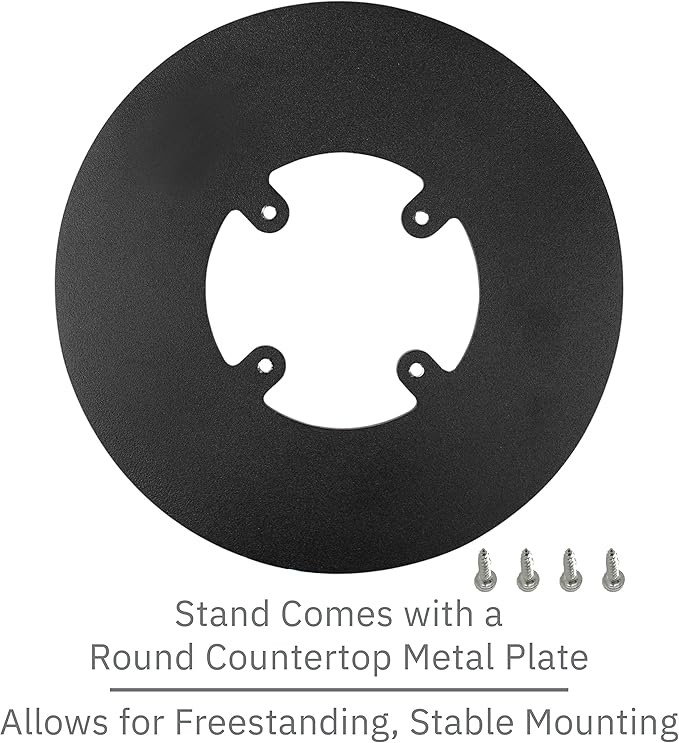 Pax S300 / Pax SP30 Low Profile Freestanding 4" Swivel Stand with Round Plate, Black