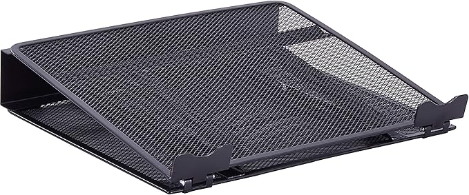 Lorell, LLR80620, Mesh Laptop Stand, 1 Each, Black