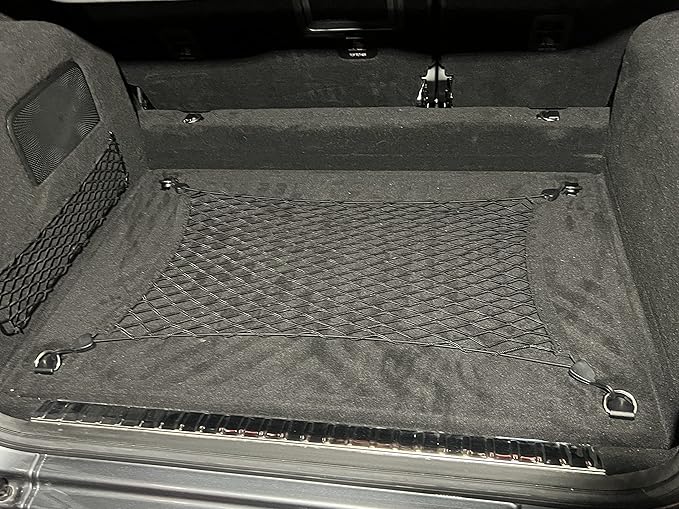 Floor Style Automotive Elastic Trunk Mesh Cargo Net for Mercedes Benz G 500 G 550 G63 2019-2025 - Premium Trunk Organizer and Storage - Luggage Net for SUV - Best Car Organizer Mercedes Benz W463
