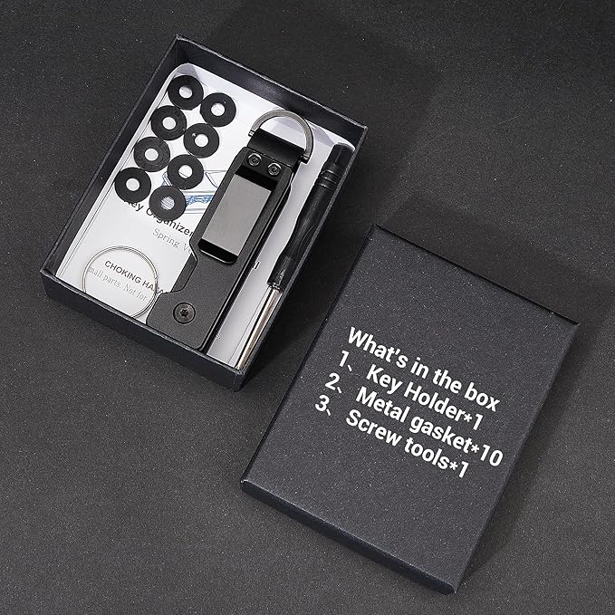 Key Holder for Keychain Metal Aluminum Compact Smart Key Organizer Secures 1-5 Keys
