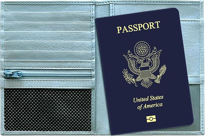 Chambray RFID Genuine Leather Passport Wallet