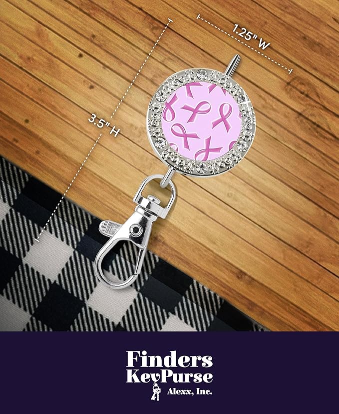Women’s Bag Charm Key Finder, Car Keychain Hook, Cute Purse Organizer & Tote Bag Accessories, Gifts for Mom - Bling