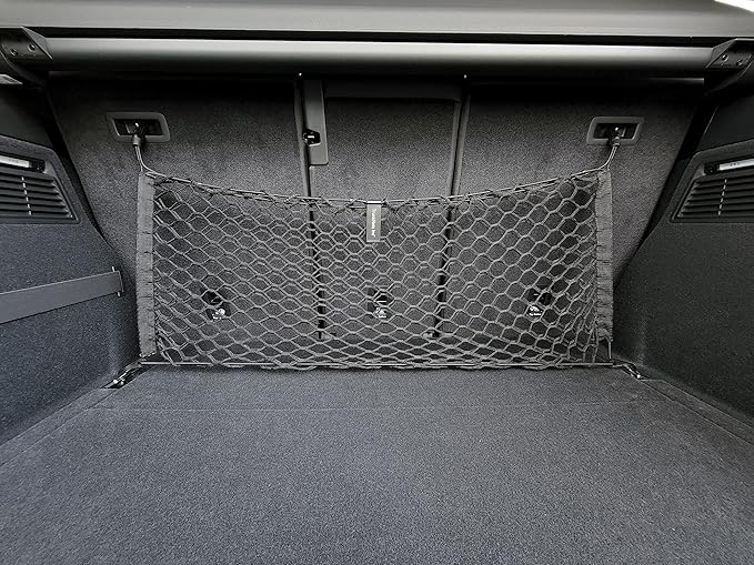 Back Seat Style Automotive Elastic Trunk Mesh Cargo Net for Audi Q5 2018-2025 - Premium Trunk Organizers and Storage - Luggage Net for Crossover - Best Car Organizer for Audi Q5