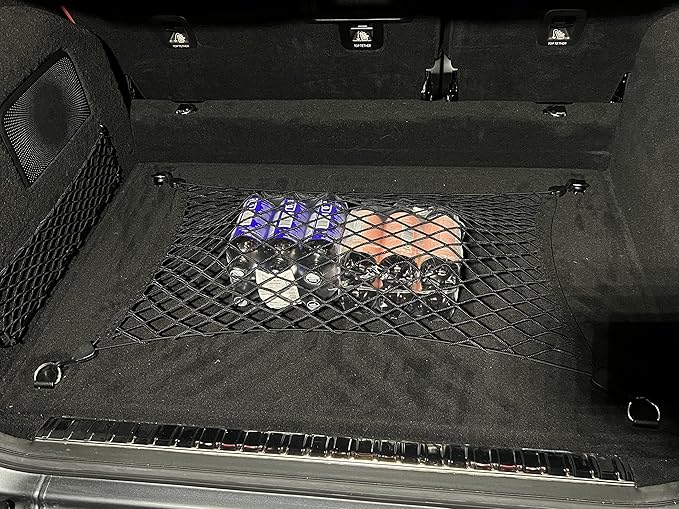 Floor Style Automotive Elastic Trunk Mesh Cargo Net for Mercedes Benz G 500 G 550 G63 2019-2025 - Premium Trunk Organizer and Storage - Luggage Net for SUV - Best Car Organizer Mercedes Benz W463