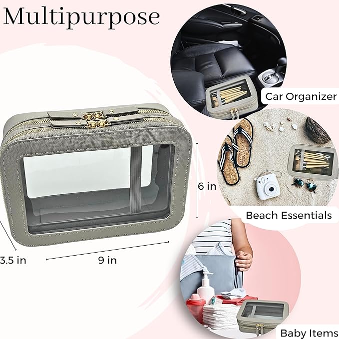 JAZD Women's Clear Cosmetic Bag