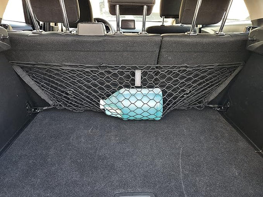 Back Seat Style Automotive Elastic Trunk Mesh Cargo Net for Mazda CX-3 2016-2021 - Premium Trunk Organizers and Storage - Luggage Net for Crossover - Best Car Organizer for Mazda CX 3