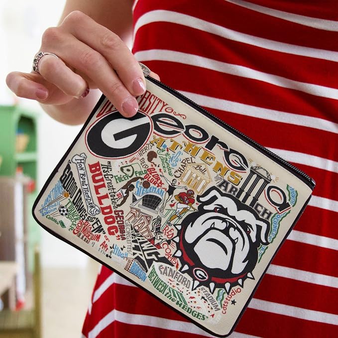 Catstudio Zipper Pouch, University of Georgia Travel Toiletry Bag, 5 x 7, Ideal Makeup Bag, Dog Treat Pouch, or Purse to Organize Supplies for UGA Grads & Alumi
