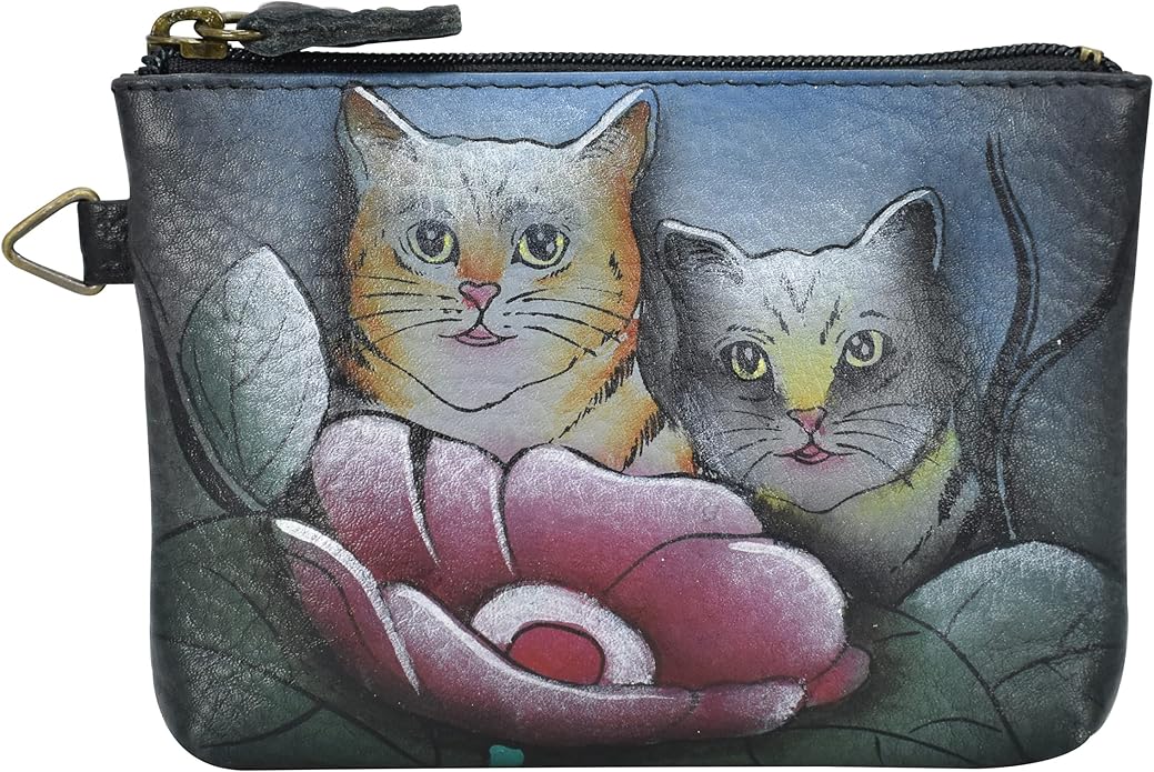 Anna by Anuschka Women's Hand Painted Leather Coin Pouch Purse