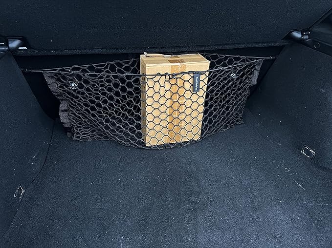 Envelope Style Automotive Elastic Trunk Mesh Cargo Net for KIA Stinger 2018-2024 - Premium Trunk Organizers and Storage - Luggage Net for Sedan - Best Car Organizer for KIA Stinger GT