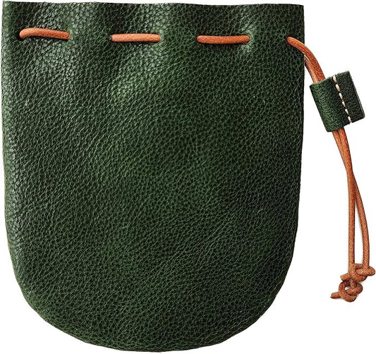 Fantastic Workmanship Genuine Leather Drawstring Coin Purse