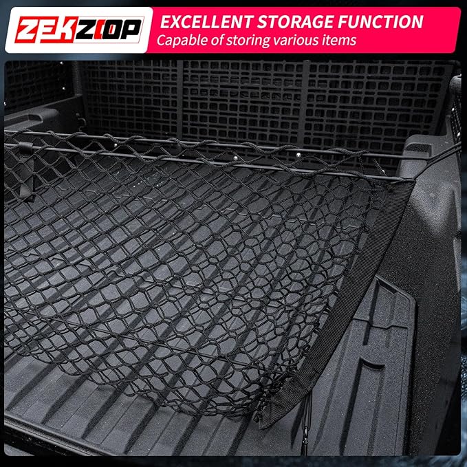 Cargo Net Compatible with 2024 2025 2026 Toyota Tacoma Envelope Style Truck Storage Net Dense Mesh with Free Storage Bags for 2025 Tacoma Exterior Accessories (4.1'×1.5')