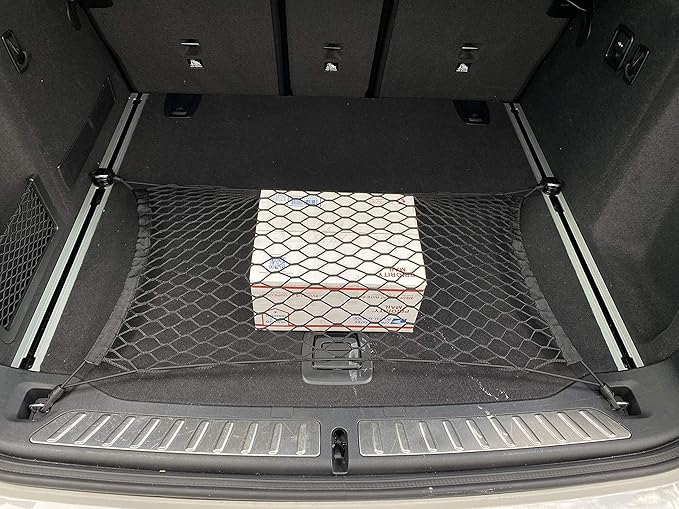 Trunk Floor Style Automotive Elastic Mesh Cargo Net for BMW X3 Accessories 2017-2024 - Premium Trunk Organizers and Storage - Luggage Net for Crossover - Best Car Organizer for BMW X3