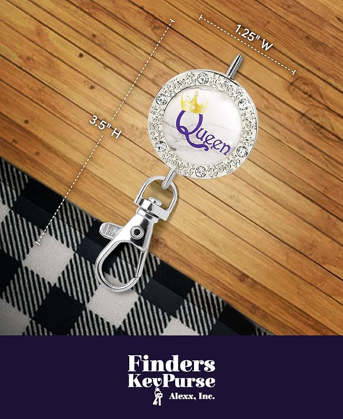Women’s Bag Charm Key Finder, Car Keychain Hook, Cute Purse Organizer & Tote Bag Accessories, Gifts for Mom - Bling