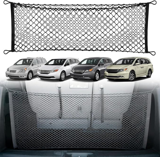 Envelope Style Trunk Mesh Cargo Net for Honda Odyssey 1995-2025 - Car Accessories - Premium Trunk Organizers and Storage - Cargo Net for SUV - Vehicle Carrier Organizer for Honda Odyssey