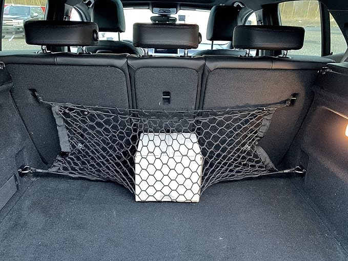 Envelope Style Automotive Elastic Trunk Mesh Cargo Net for BMW X2 2018-2026 - Premium Trunk Organizers and Storage - Luggage Net for Crossover- Best Car Organizer for BMW X2