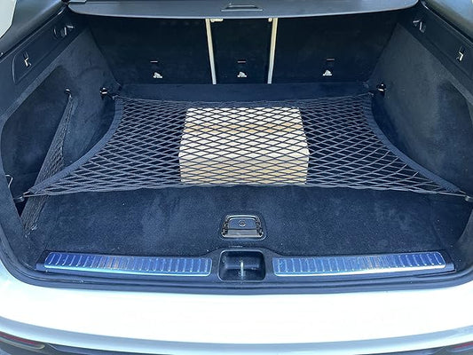 Floor Style Automotive Elastic Trunk Mesh Cargo Net for Mercedes-Benz GLC 2016-2025 - Premium Trunk Organizers and Storage - Luggage Net for SUV- Best Car Organizer for Mercedes-Benz GLC