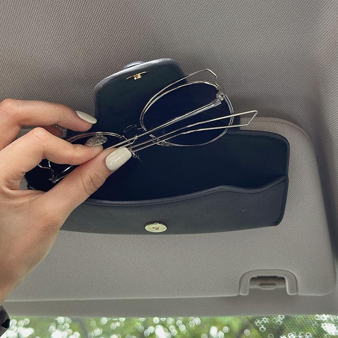 Sunglass Holder for Car Visor Glasses Case Non-Slip Clip Universal for Sunglasses Eyeglasses Car Interior Accessory