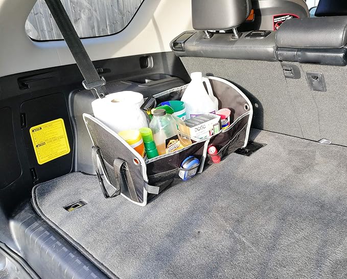 DG Trunk Organizer Cargo Storage for Car SUV Collapsible Portable with Strap Handles