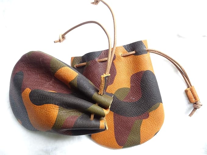 Fantastic Workmanship Genuine Leather Drawstring Coin Purse
