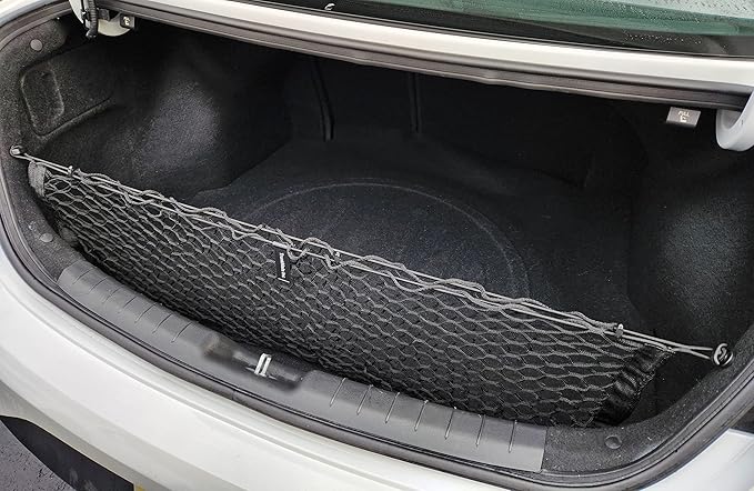 Envelope Style Elastic Trunk Mesh Cargo Net for Hyundai Elantra SE SEL Sport 2016-2026 - Premium Trunk Organizer and Storage - Luggage Net for Sedan - Best Car Organizer for Hyundai Elantra (AD)