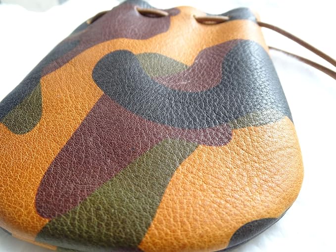 Fantastic Workmanship Genuine Leather Drawstring Coin Purse
