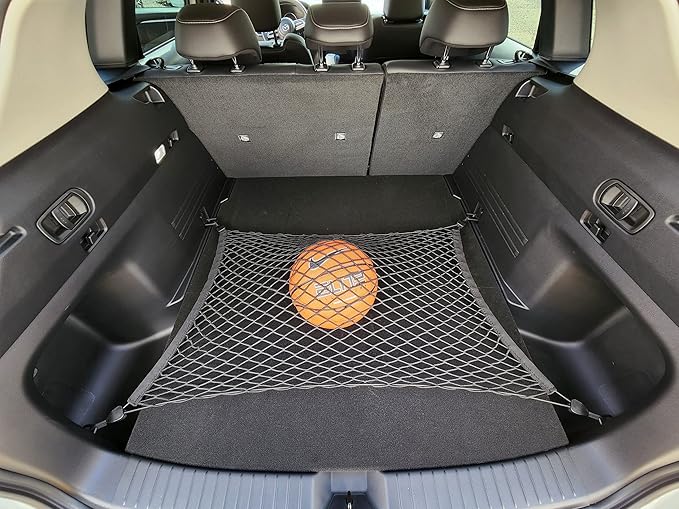 Floor Style Automotive Elastic Trunk Mesh Cargo Net for Mazda CX-50 2023-2025 - Premium Trunk Organizers and Storage - Luggage Net for Crossover - Best Car Organizer for Mazda CX50