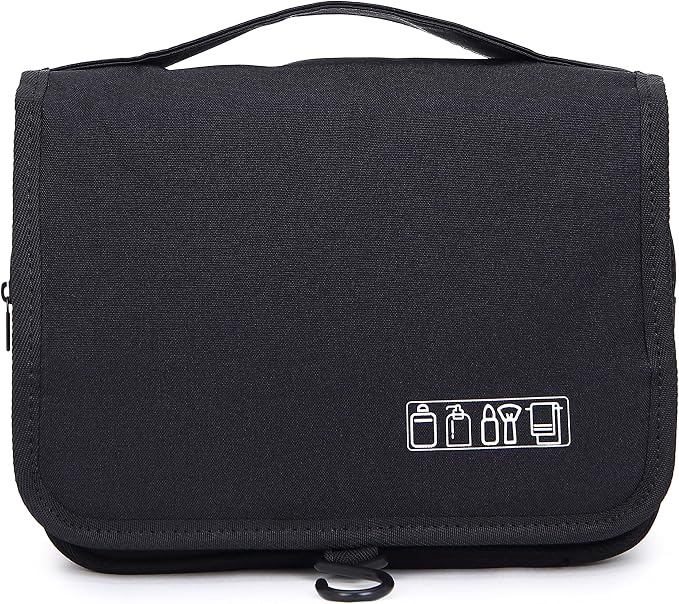 Sechunk Toiletry Bag Water-Resistant Makeup Cosmetic Bag Travel Organizer for Accessories Travel Bag with Hanging Hook