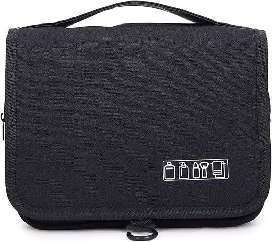 Sechunk Toiletry Bag Water-Resistant Makeup Cosmetic Bag Travel Organizer for Accessories Travel Bag with Hanging Hook