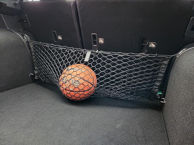 Envelope Style Automotive Elastic Trunk Mesh Cargo Net for Nissan Kicks 2022-2024 - Premium Trunk Organizer and Storage - Luggage Net for Crossover - Best Car Organizer for Nissan Kicks