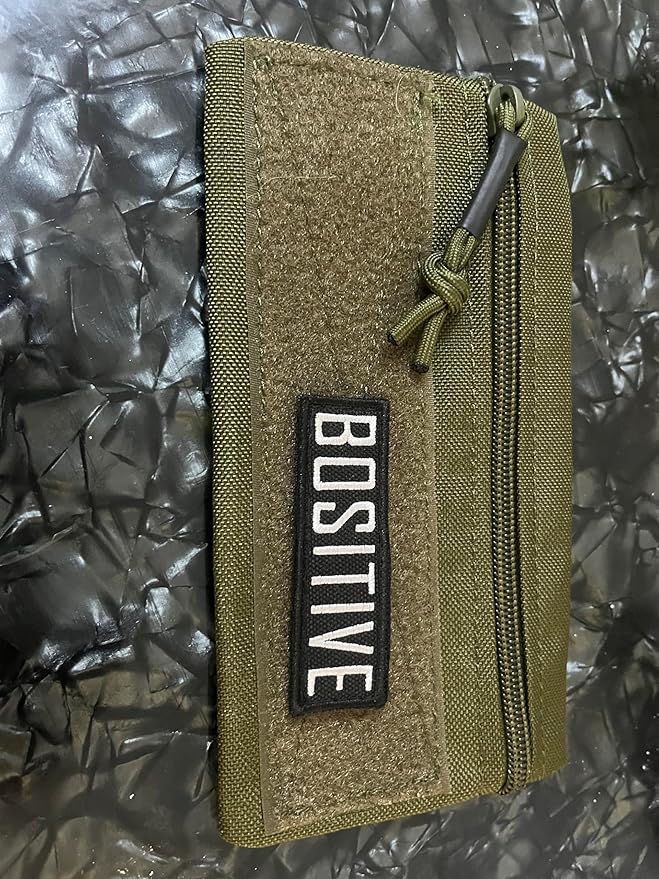 Tactical Admin Zipper Pouch with Hook and Loop, Carry On Bag Insert EDC Organizer Utility Storage Pocket Wallet for Snack Backpack Accessories Chest Ring