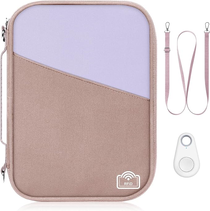 EcoVision Family Passport Holder for Travel with RFID Blocking, Traveling Essentials Organizer Pouch Bag, Light Passport Wallet for Travel Must Haves Accessories for Women Men