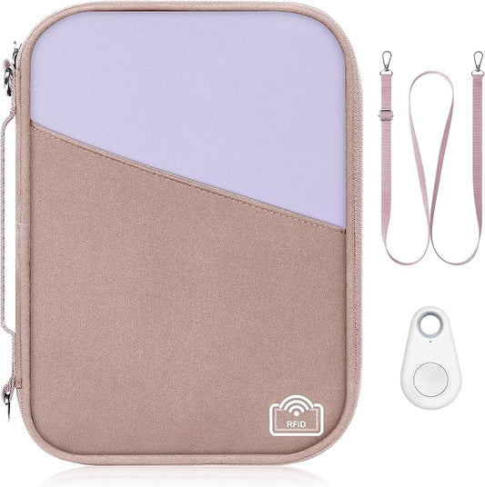 EcoVision Family Passport Holder for Travel with RFID Blocking, Traveling Essentials Organizer Pouch Bag, Light Passport Wallet for Travel Must Haves Accessories for Women Men