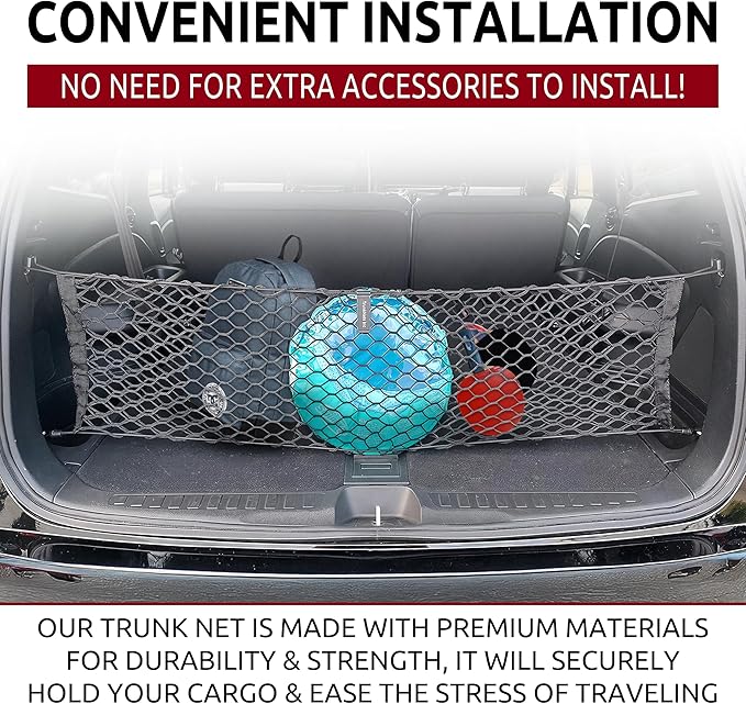 Envelope Automotive Elastic Trunk Mesh Cargo Net for Honda Pilot 2016-2025 - Car Accessories - Premium Trunk Organizer and Storage - Cargo Net for SUV- Vehicle Carrier Organizer