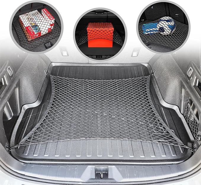 Floor Style Automotive Elastic Trunk Mesh Cargo Net for Subaru Outback 2020-2025 - Premium Trunk Organizers and Storage - Luggage Net for SUV - Best Car Organizer for Subaru Outback