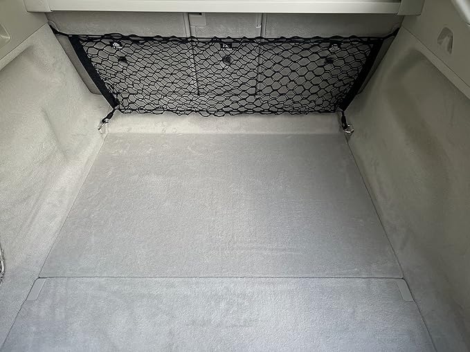 Back Seat Style Automotive Elastic Trunk Mesh Cargo Net for Mercedes-Benz EQS 2022-2025- Premium Trunk Organizers and Storage - Luggage Net for Sedan - Best Car Organizer for Mercedes-Benz EQS