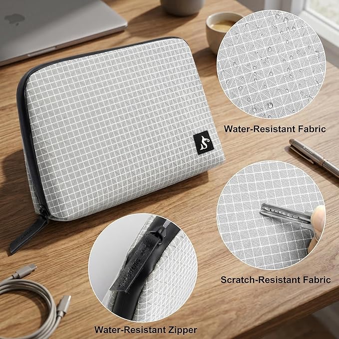 simtoper Electronic Organizer Travel Case – Waterproof Cable Bag for Cord, Charger, Hard Disk, Power Bank – Small Tech Storage for Travel, Backpack, Business Trip, Airplane