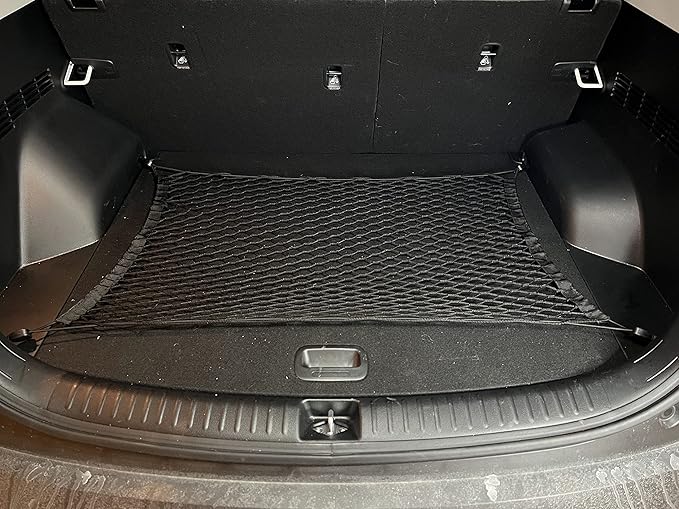 Floor Style Automotive Elastic Trunk Mesh Cargo Net for Kia Seltos S LX EX SX 2021-2025 - Premium Trunk Organizer and Storage - Luggage Net for Crossover - Best Car Organizer for Kia Seltos