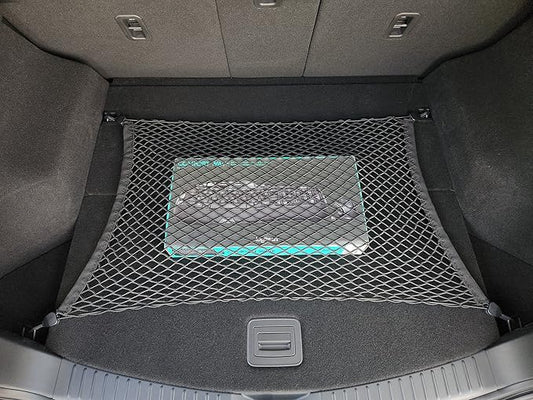 Floor Style Automotive Elastic Trunk Mesh Cargo Net for Mazda CX5 S Carbon Premium Turbo 2023-2025 - Premium Trunk Organizer and Storage - Luggage Net for Crossover - Car Organizer for Mazda CX5