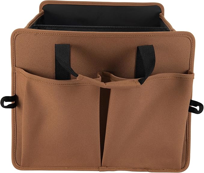 Carhartt Universal Collapsible Cargo Trunk Organizer, Portable Accessory Storage Organizer for Automotive, SUV, Trucks & Cars, Carhartt Brown, One Size